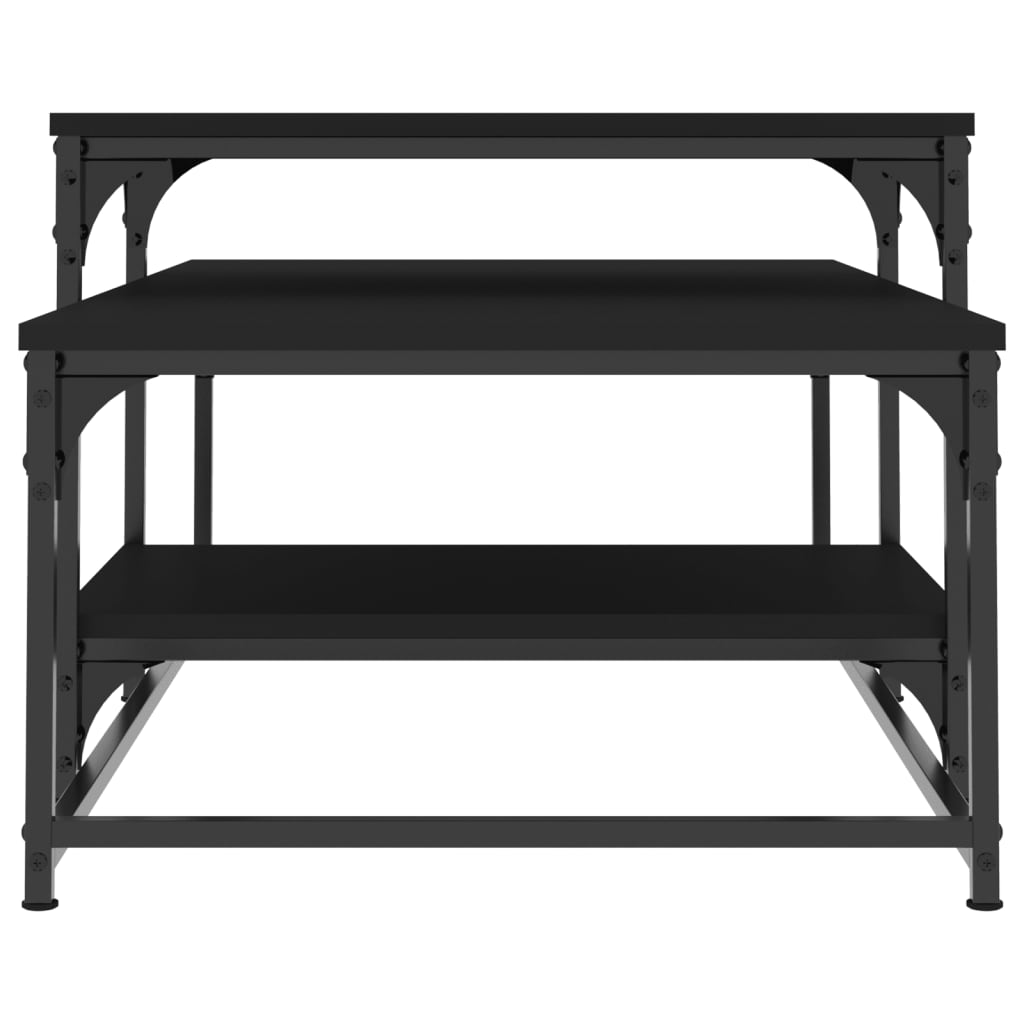 Tavolino da Salotto-Tavolino da soggiorno-Tavolo Nero 102x60x45 cm in Legno Multistrato