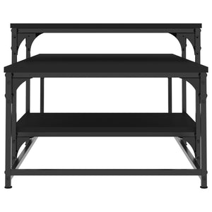 Tavolino da Salotto-Tavolino da soggiorno-Tavolo Nero 102x60x45 cm in Legno Multistrato