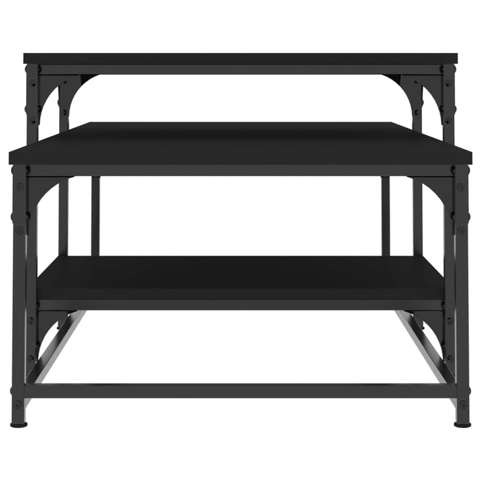 Tavolino da Salotto-Tavolino da soggiorno-Tavolo Nero 102x60x45 cm in Legno Multistrato