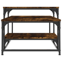 Tavolino da Salotto-Tavolino da soggiorno-Tavolo Rovere Fumo 102x60x45 cm Legno Multistrato