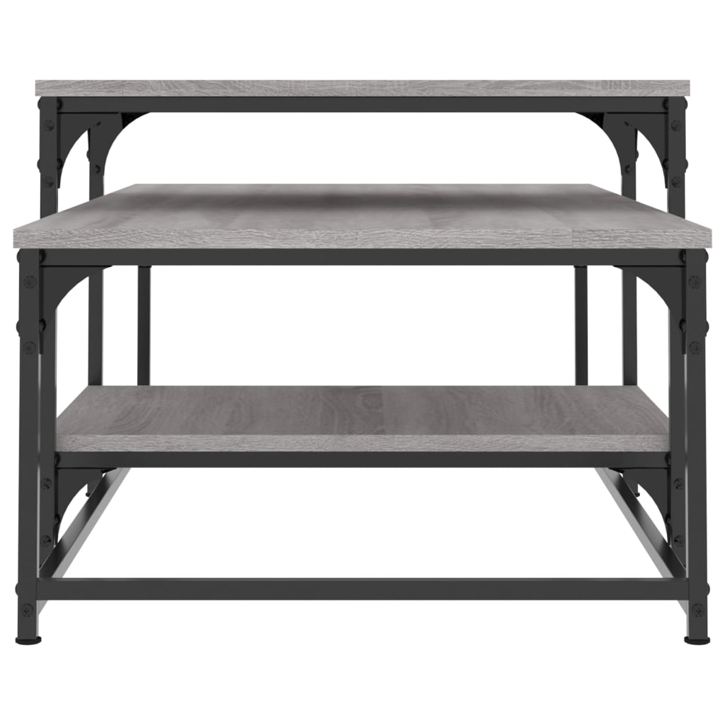 Tavolino da Salotto Grigio Sonoma 102x60x45cm Legno Multistrato 835317