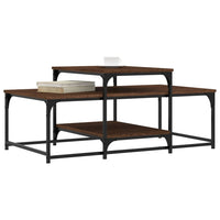 Tavolino Salotto Rovere Marrone 102x60x45cm Legno Multistrato