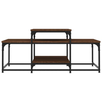 Tavolino Salotto Rovere Marrone 102x60x45cm Legno Multistrato