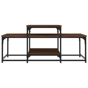 Tavolino Salotto Rovere Marrone 102x60x45cm Legno Multistrato