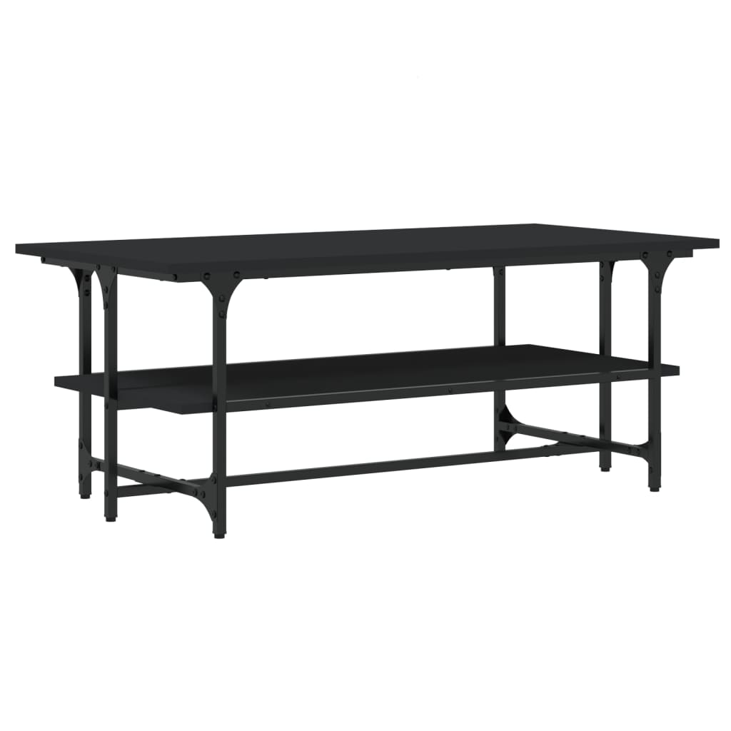 Tavolino Salotto Nero 100x50x40cm Legno Multistrato 835319