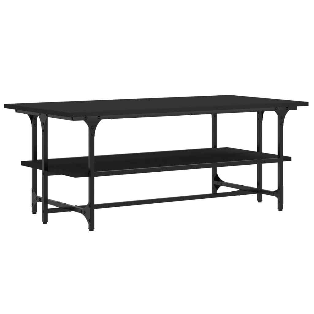 Tavolino Salotto Nero 100x50x40cm Legno Multistrato 835319