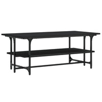 Tavolino Salotto Nero 100x50x40cm Legno Multistrato 835319