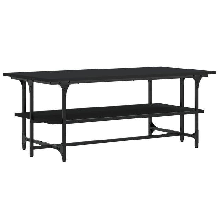 Tavolino Salotto Nero 100x50x40cm Legno Multistrato 835319