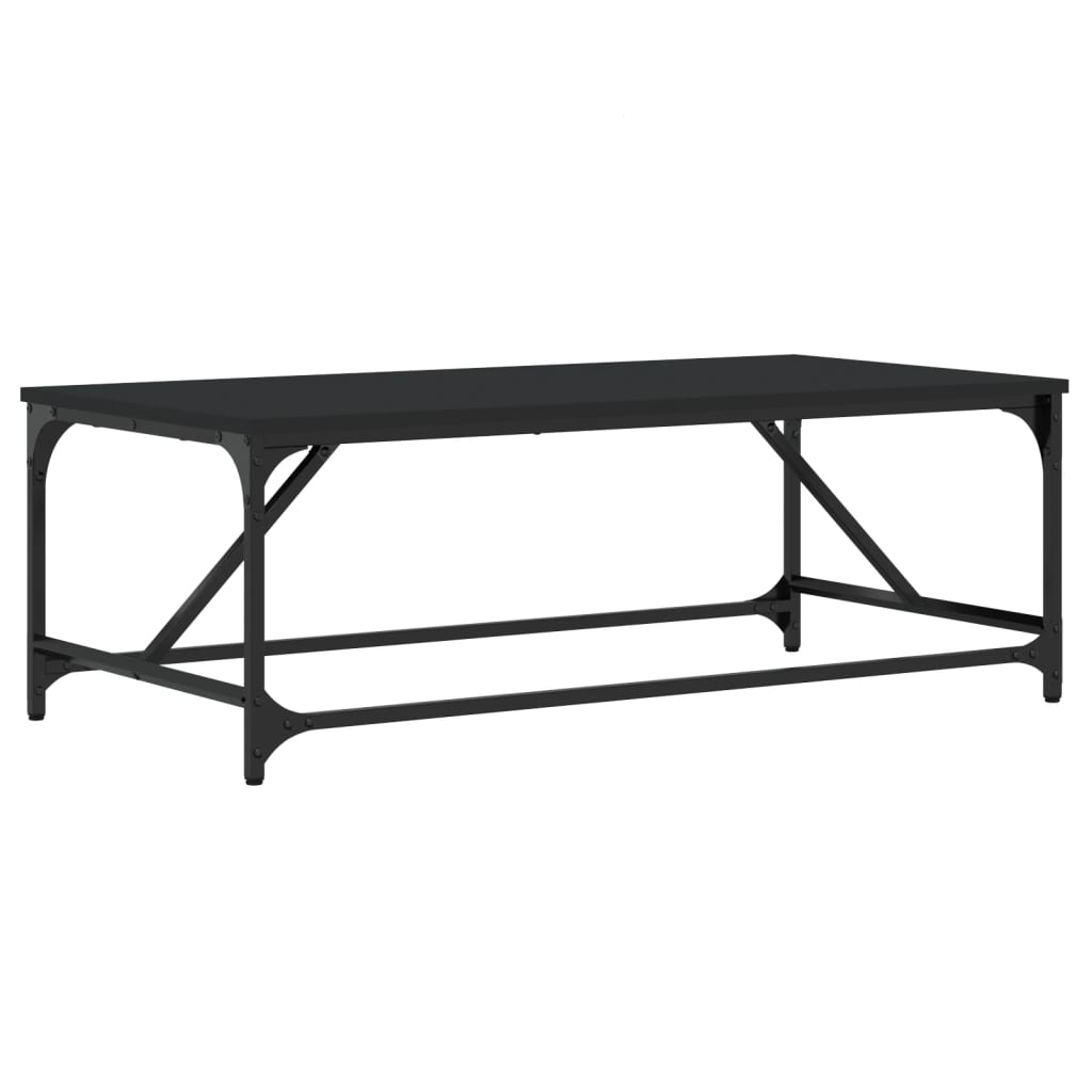 Tavolino da Salotto Nero 100x50x35cm Legno Multistrato 835329