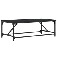 Tavolino da Salotto Nero 100x50x35cm Legno Multistrato 835329