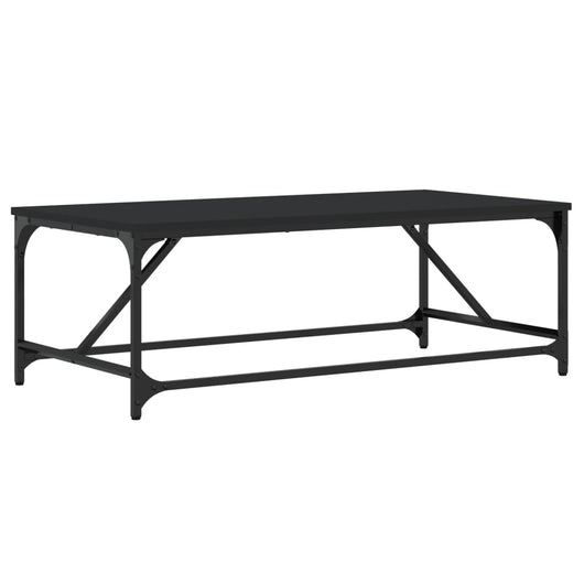 Tavolino da Salotto Nero 100x50x35cm Legno Multistrato 835329