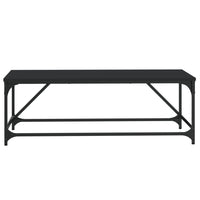 Tavolino da Salotto Nero 100x50x35cm Legno Multistrato 835329