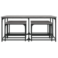 Tavolini Salotto Impilabili 5pz Grigio Sonoma Legno Multistrato 835337