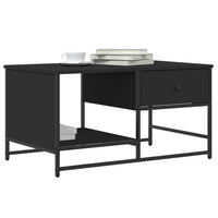 Tavolino da Salotto Nero 85,5x51x45 cm in Legno Multistrato 835339