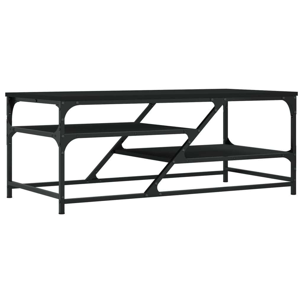 Tavolino da Salotto Nero 100x49x40 cm in Legno Multistrato 835344