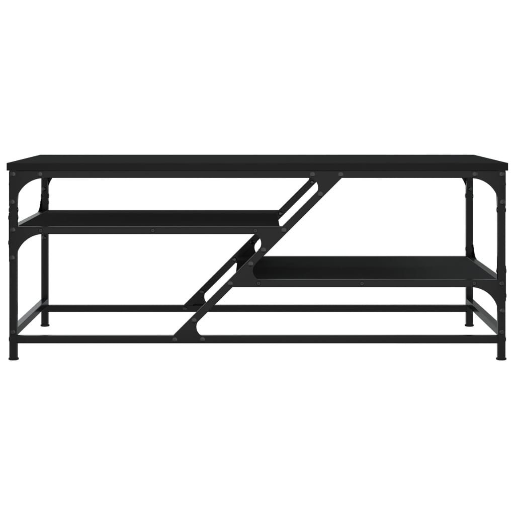Tavolino da Salotto Nero 100x49x40 cm in Legno Multistrato 835344