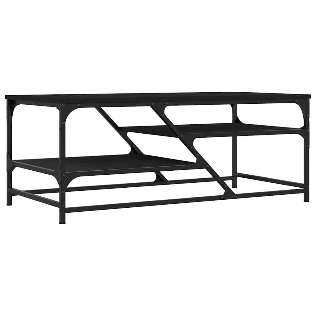 Tavolino da Salotto Nero 100x49x40 cm in Legno Multistrato 835344