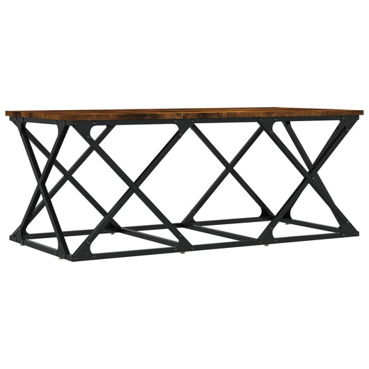 Tavolino da Salotto Rovere Fumo 100x49x40 cm Legno Multistrato 835361