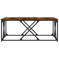 Tavolino da Salotto Rovere Fumo 100x100x40 cm Legno Multistrato 835366