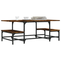 Tavolino da Salotto-Tavolino da soggiorno-Tavolo Rovere Fumo 100x50,5x40cm Legno Multistrato