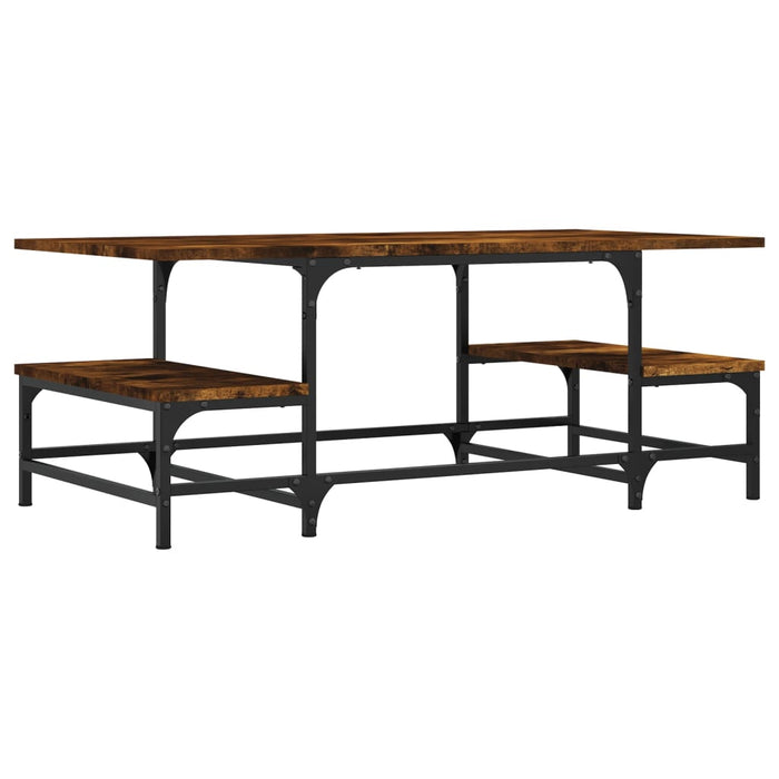 Tavolino da Salotto-Tavolino da soggiorno-Tavolo Rovere Fumo 100x50,5x40cm Legno Multistrato