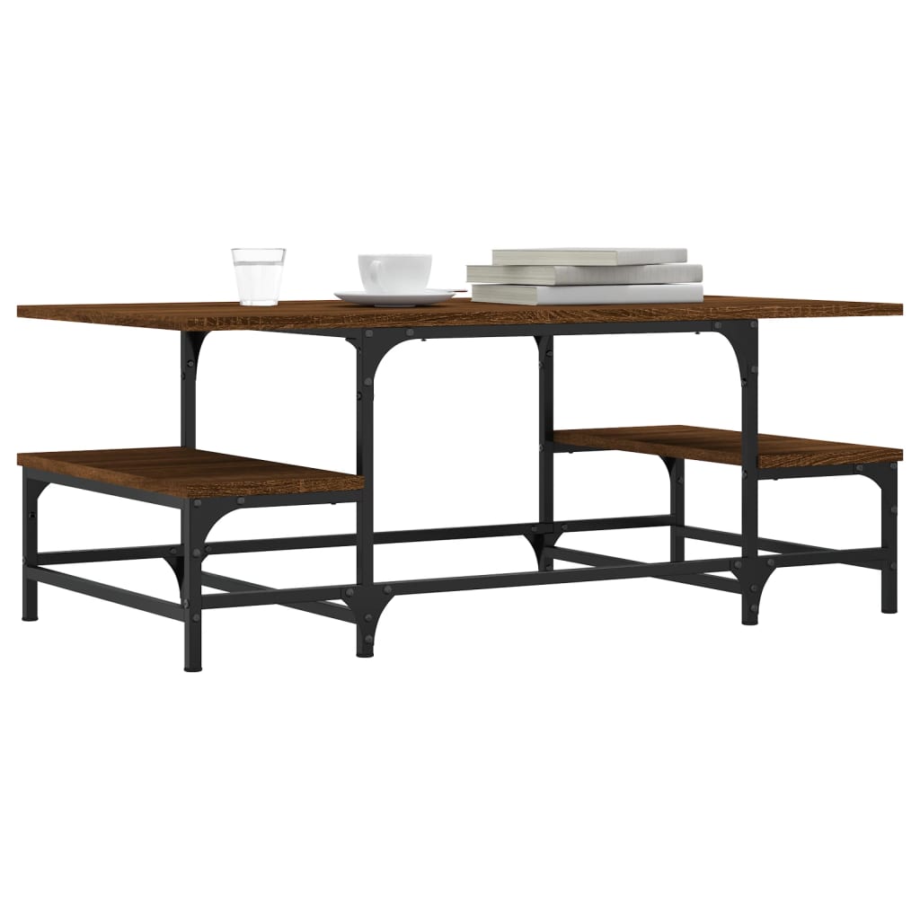 Tavolino Salotto Rovere Marrone 100x50,5x40cm Legno Multistrato 835378