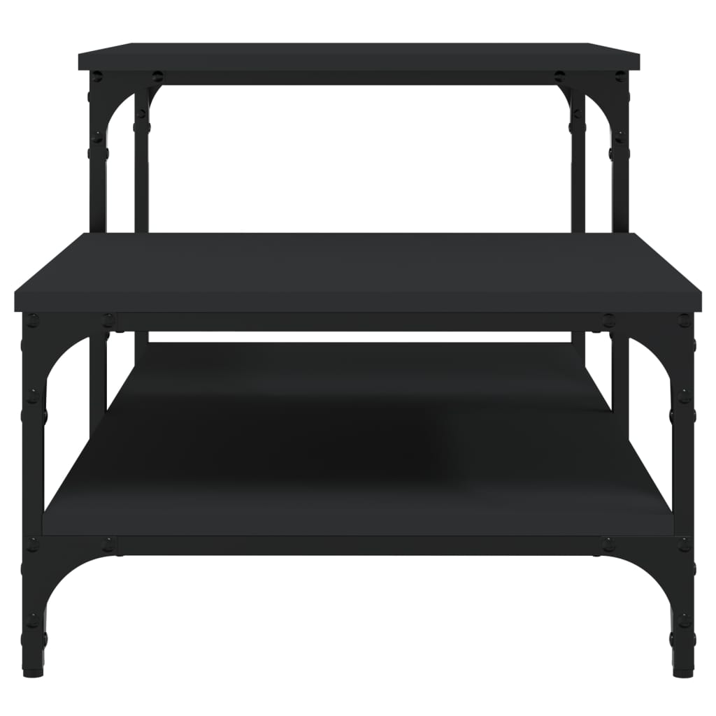 Tavolino da Salotto Nero 100x50,5x45 cm in Legno Multistrato 835379