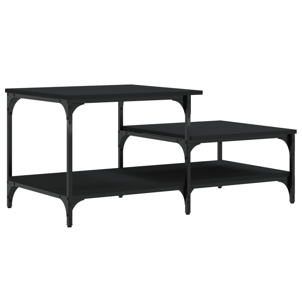 Tavolino da Salotto Nero 100x50,5x45 cm in Legno Multistrato 835379