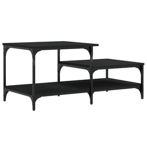 Tavolino da Salotto Nero 100x50,5x45 cm in Legno Multistrato 835379