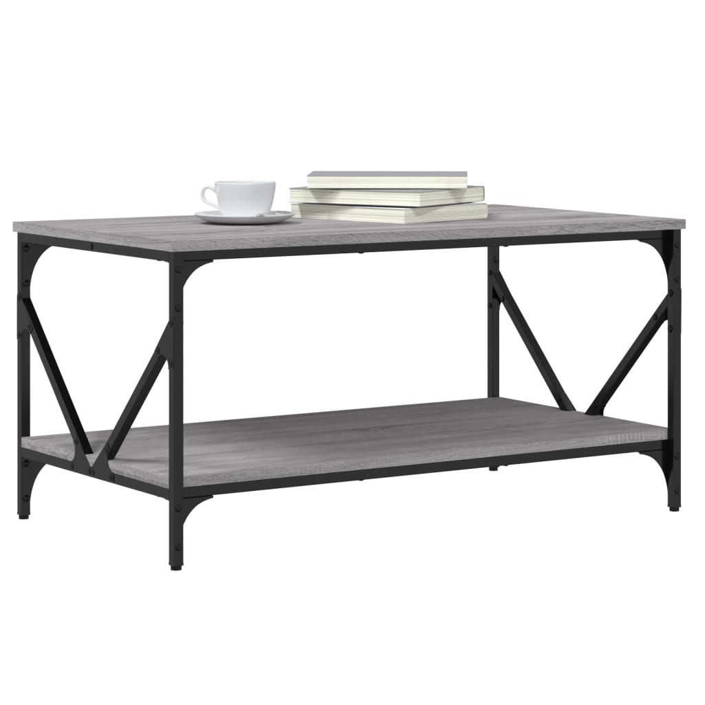 Tavolino da Salotto Grigio Sonoma 90x50x45 cm Legno Multistrato 835387