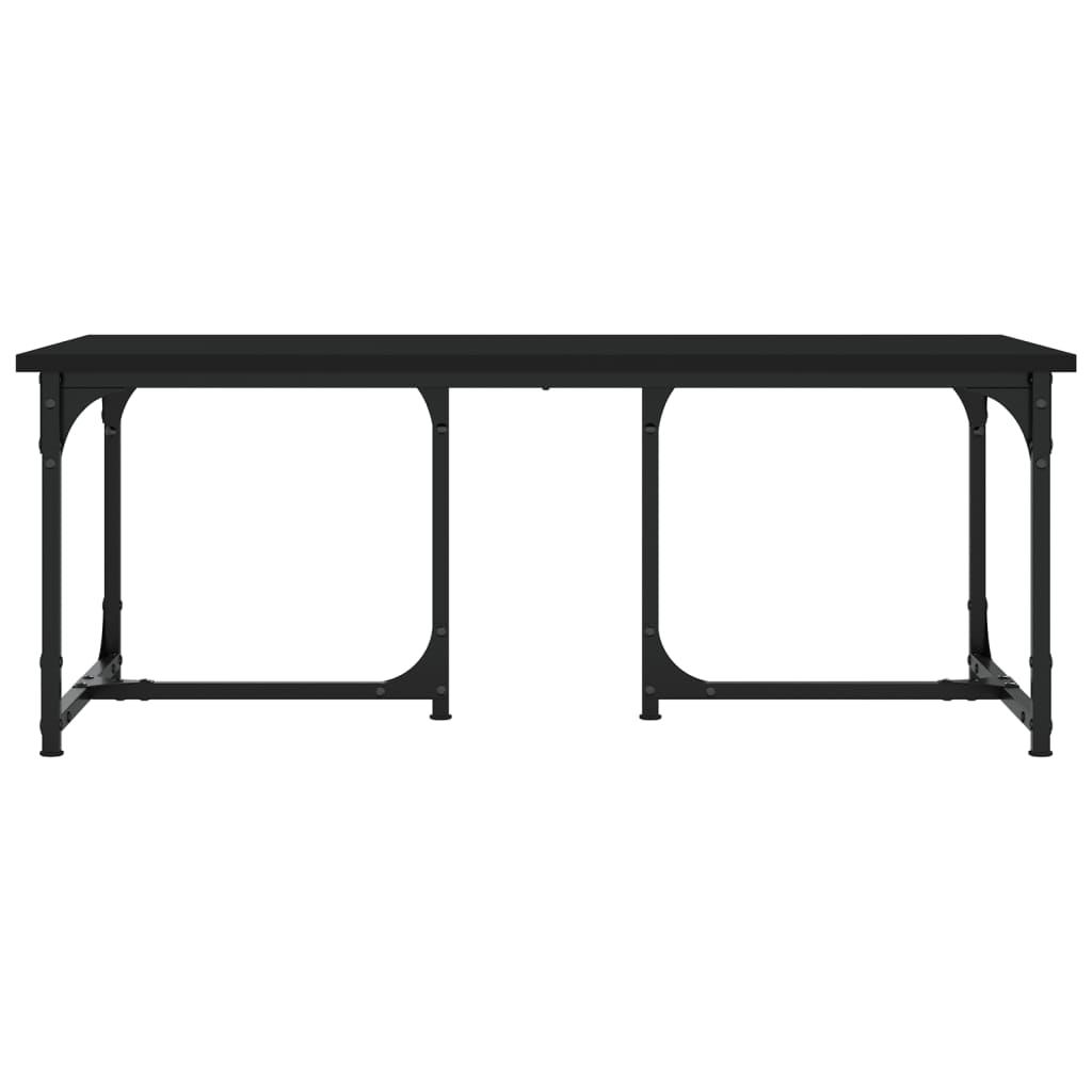Tavolino da Salotto Nero 90x50x35 cm in Legno Multistrato 835399