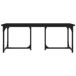 Tavolino da Salotto Nero 90x50x35 cm in Legno Multistrato 835399