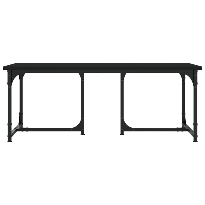 Tavolino da Salotto Nero 90x50x35 cm in Legno Multistrato 835399