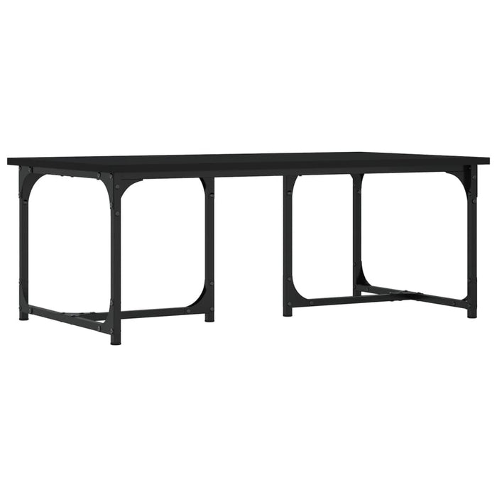 Tavolino da Salotto Nero 90x50x35 cm in Legno Multistrato 835399