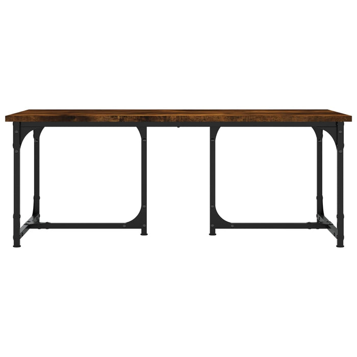 Tavolino da Salotto Rovere Fumo 90x50x35 cm Legno Multistrato 835401