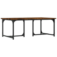 Tavolino da Salotto Rovere Fumo 90x50x35 cm Legno Multistrato 835401