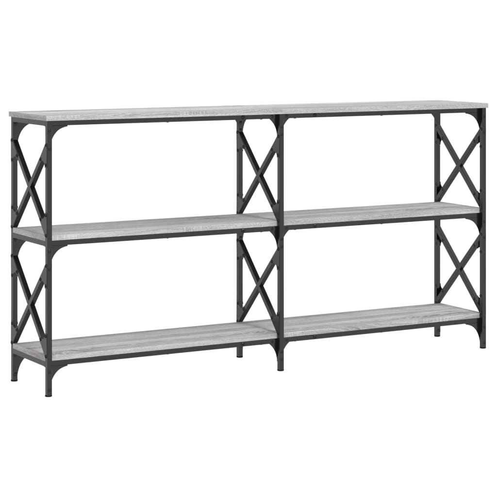 Tavolo Consolle Grigio Sonoma 156x28x80,5 cm Legno Multistrato 835427
