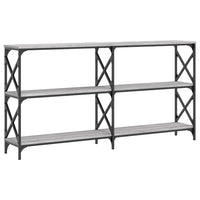Tavolo Consolle Grigio Sonoma 156x28x80,5 cm Legno Multistrato 835427