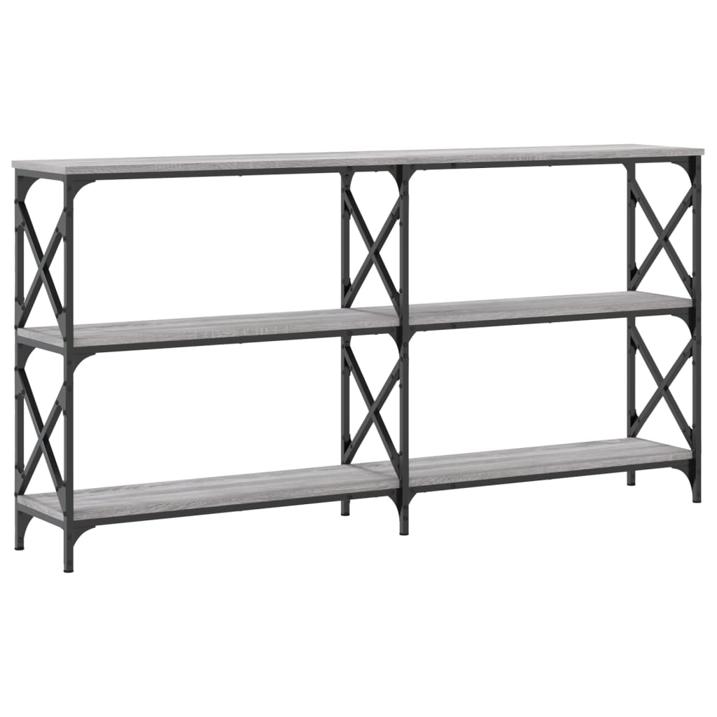 Tavolo Consolle Grigio Sonoma 156x28x80,5 cm Legno Multistrato 835427