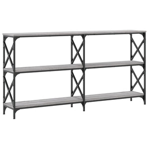Tavolo Consolle Grigio Sonoma 156x28x80,5 cm Legno Multistrato 835427