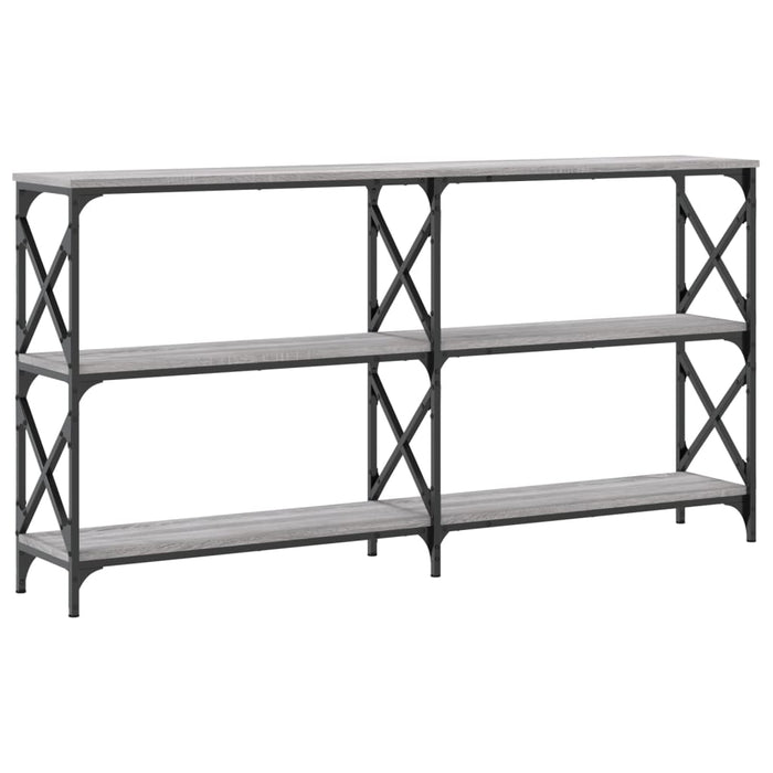 Tavolo Consolle Grigio Sonoma 156x28x80,5 cm Legno Multistrato 835427