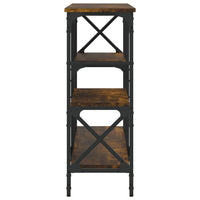 Tavolo Consolle Rovere Fumo 150x29x76,5 cm in Legno Multistrato 835471