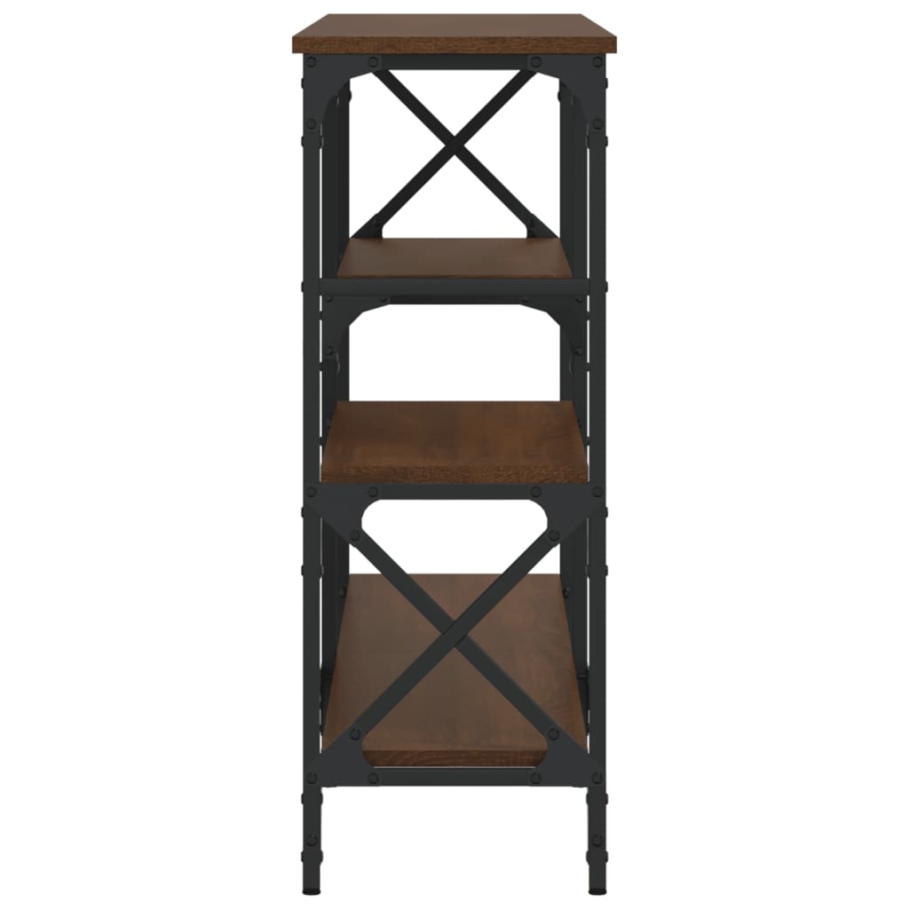 Tavolino Consolle-Tavolino da soggiorno-Tavolo Rovere Marrone 150x29x76,5 Legno Multistrato