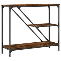 vidaXL Tavolino Consolle Rovere Fumo 88,5x30x75cm in Legno Multistrato