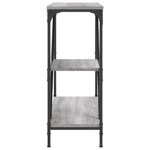 Tavolino Consolle Grigio Sonoma 88,5x30x75 cm Legno Multistrato 835482
