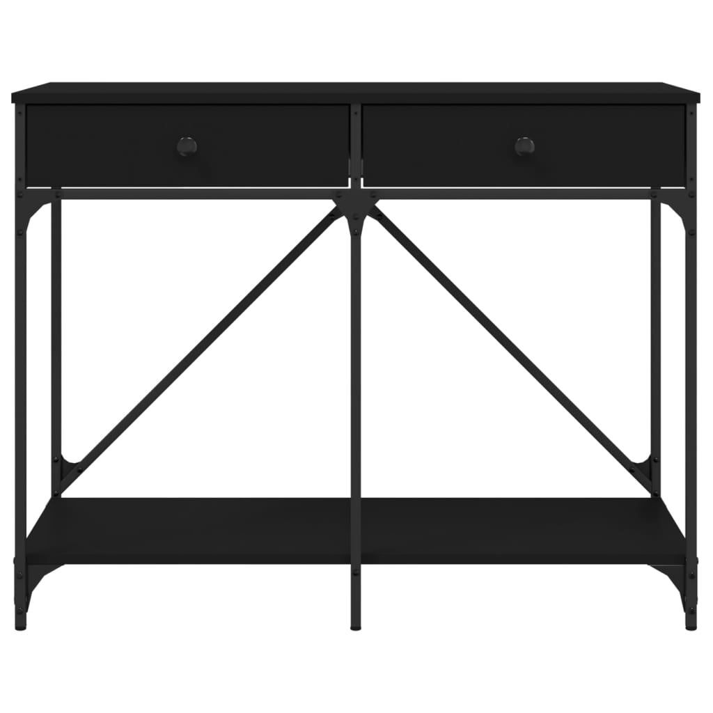Tavolino Consolle-Tavolino da soggiorno-Tavolo Nero 100x39x78,5 cm in Legno Multistrato