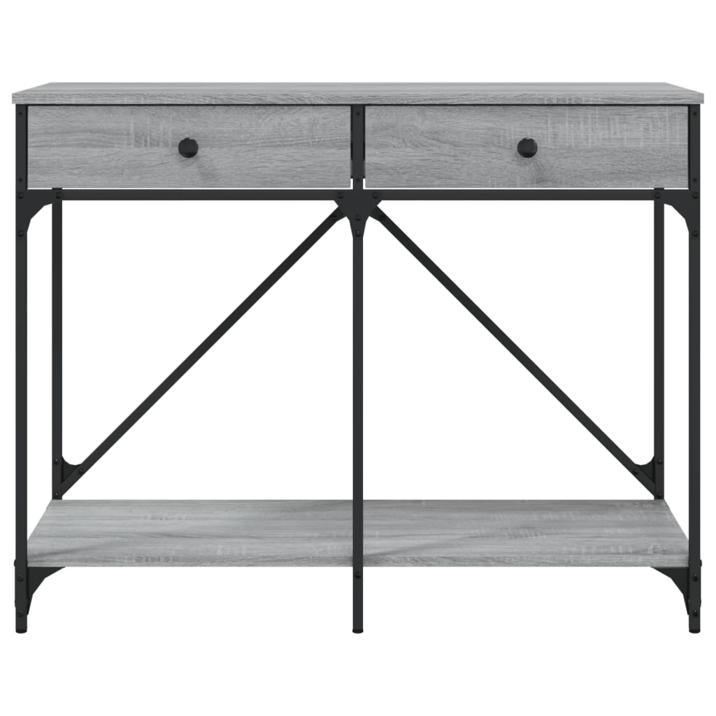 Tavolo Consolle Grigio Sonoma 100x39x78,5 cm Legno Multistrato 835487