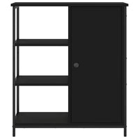 Credenza-Buffet-Armadio da cucina Nera 70x30x80 cm in Legno Multistrato 861292