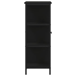 Credenza-Buffet-Armadio da cucina Nera 70x30x80 cm in Legno Multistrato 861292