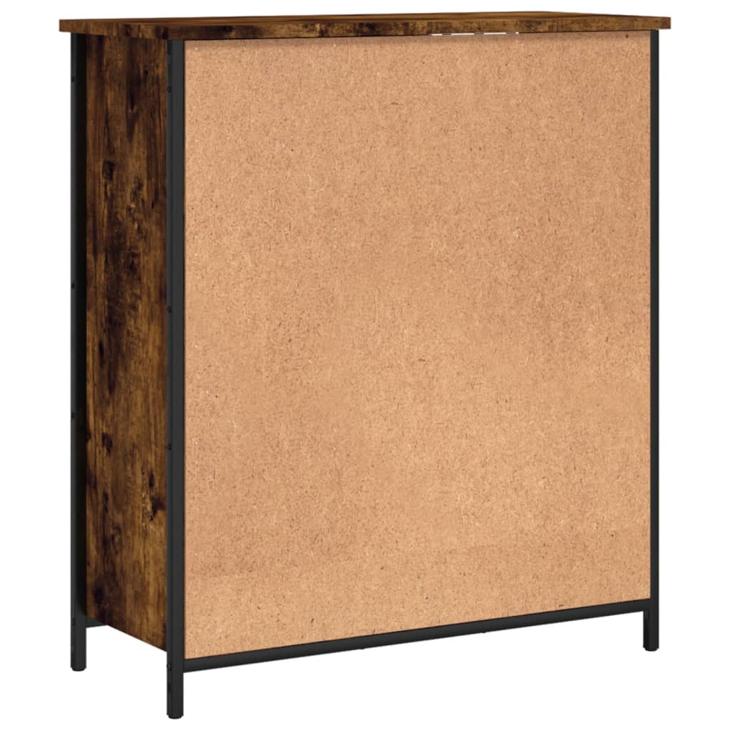 Credenza Rovere Fumo 70x30x80 cm in Legno Multistrato 835496